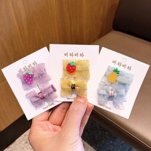 2pcs/lot Bow Hair Clips Hair Pins Girls Hair Accessories Set Children Hair Wear Hair Trim Tools Cute Hair Grips Barrettes