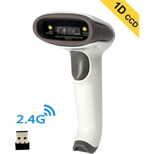 Wireless 1D Barcode Scanner RZ2080C 2.4G CCD Reader For Mobile Payment
