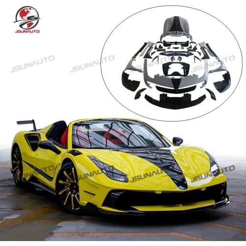 For Ferrari-488 GTB Carbon Fiber Manso Style Body Kit For 488 Spider Auto Carbon Aerokit Accessories High Quality