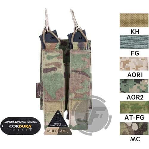 Emerson Tactical Modular MOLLE Double Open Top SMG Mag Pouch Holder EmersonGear Airsoft Magazine Carrier For MP5 / MP7 / KRISS