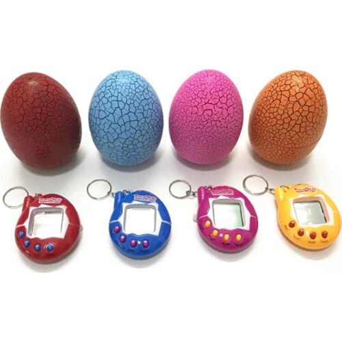Hot！1pc Tumbler Dinosaur Egg Multi-colors Virtual Cyber Digital Pet Game Toy Tamagotchis Digital Electronic E-Pet Gift