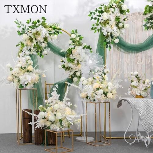 Customized Simulation Flower Row/ball Wedding Decoration Scene Arch Stage Welcome Area Decoration Props Artificial Rose Flowers
