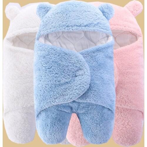 Baby Rompers Newborns Swaddling Clothes Autumn Winter New Born Hooded Baby Boys Girls Sleeping Bags Pajamas 0-9 Months Clothing