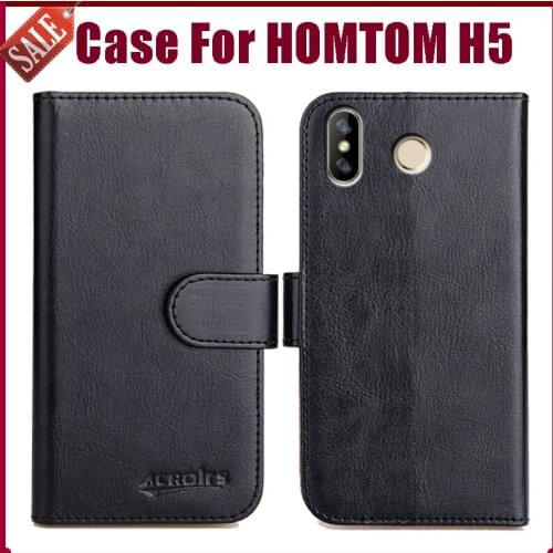 Hot! HOMTOM H5 Case 5.5" 6 Colors Flip Soft Leather Phone Wallet Cover For HOMTOM H5 Case Stand Function Credit Card Slots