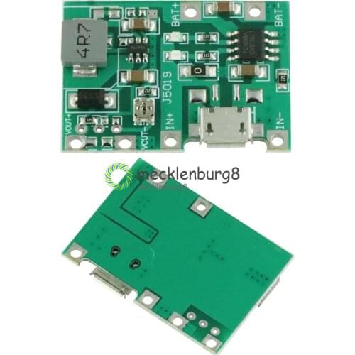 Micro USB 3.7V Lithium Li-ion 18650 Battery Charger Module Boost Step Up 5V 12V