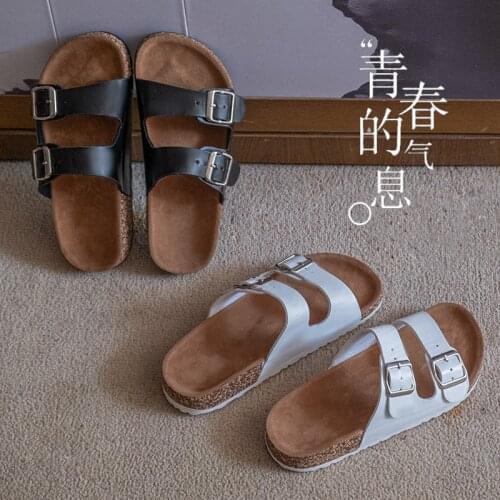 Men Cork Shoes Slippers Flip Flops Summer Chinelo Sandals Zapatos Hombre Slides Male Beach Sandals