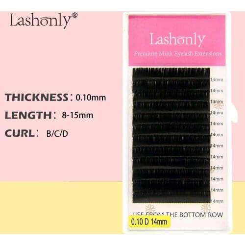 0.10 Thickness Individual Russian Volume Eyelash Extension,High Quality Mink Eyelash Extension ,Individual False Silk Eye Lashes