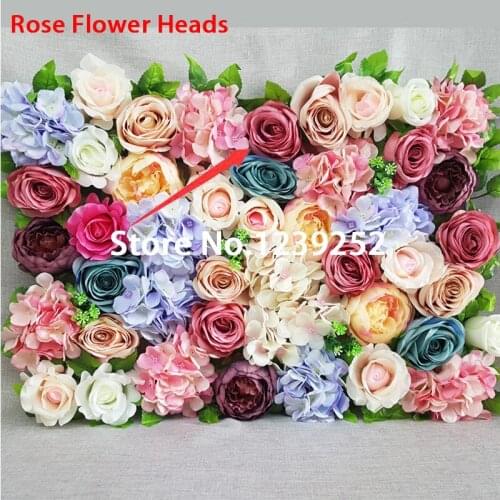 NEW 5PCS Artificial Rose Silk Flower Heads Decoration for DIY Wedding Decoration Flower heads Party Banquet Decorative Flowers#3