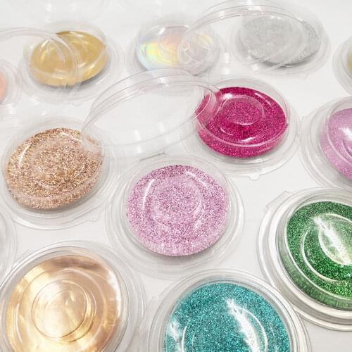 Wholesale 10pcs Circle Round Clear Lash Trays Plastic Transparent Blank Holder Tray For Eyelash Packaging Box Case Container