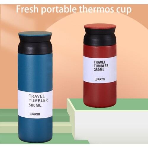 Creative Stainless Steel Thermos Cup 350/500ML Portable School Home Travel Mug Water Thermos Bottle Vacuum Flask Cups