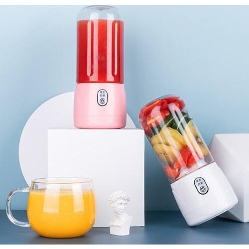 Protable Mini Juicer Cup Personal Travel Blender USB Rechargeable 300ml Fruit Mixing Machine Multifunction Juice Making Kitchen