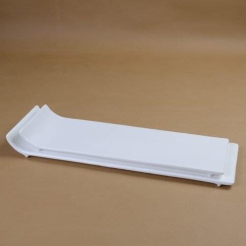 Fashion Rectangle Ceramics Flat Dinner Plate Footed Porcelain Serving Dishes Tableware for Cakes Cold Dish Appetizer Teppanyaki