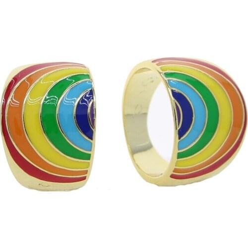Rainbow Ring 2021 New Design Fashion Women Girl Finger Jewelry High Quality