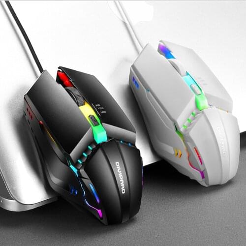 Adjustable DPI White Ergonomic Mouse For PC Computer Backlit Mouse Wired Gaming Mouse For Desktop Notebook Computers