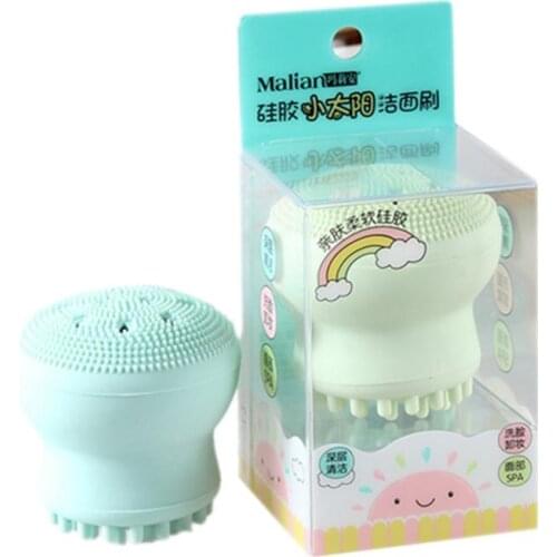 Small Octopus Wash BrushSilicone Face Cleansing Brush Facial Cleansing Brush Double Head Pore Cleaner Exfoliator Face NEW