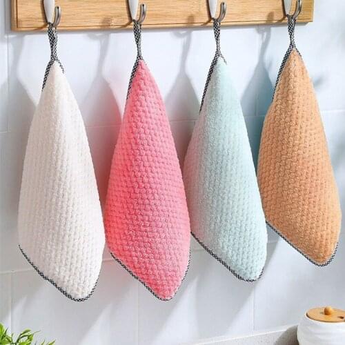 8 PCS Rag Cleaning Cloth Washing Dishs Premium Dishcloths Super Absorbent Coral Velvet Dish towels Special Soft Kitchen Tool