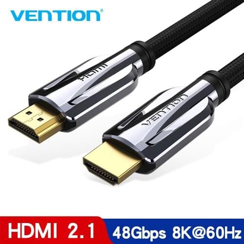 Vention HDMI 2.1 Cable 4K 120Hz 3D High Speed 48Gbps HDMI Cable for PS4 Splitter Switch Box Extender Audio Video 8K HDMI Cable
