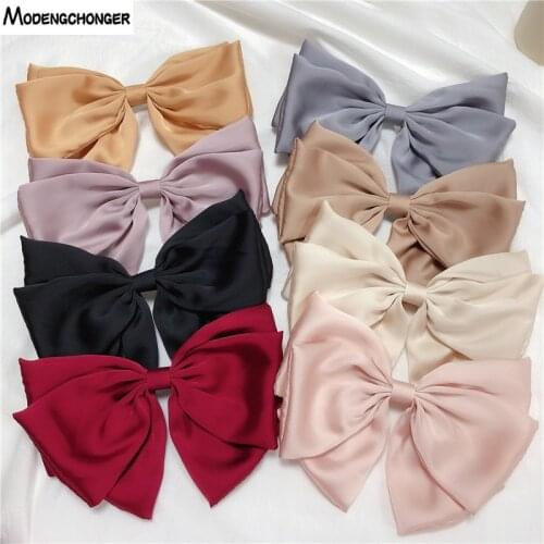 2021 New Fashion Multi-layer Satin Bow Barrette Hair Clip For Woman Girls Sweet Headwear Hair Accessories Hairpin Top Hairband