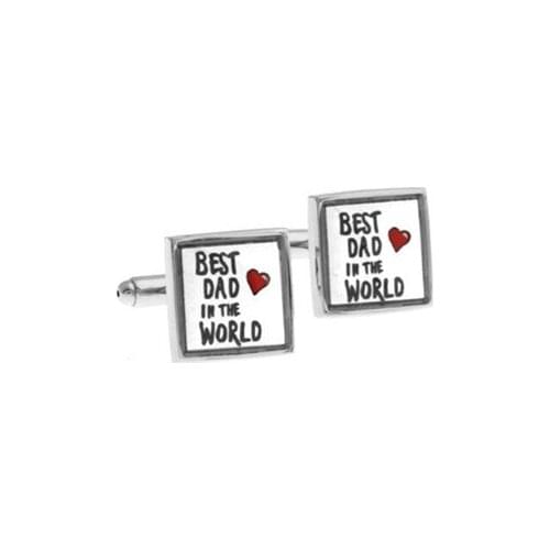 Best Dad In The World Cufflink 15 Pairs Wholesale Free Shipping