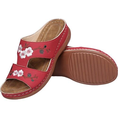 Womens Orthopedic Bloom Shoes Open Toe Sandals Ladies Platform Slippers Summer Beach Rubber Soft Sole XIN-Shipping