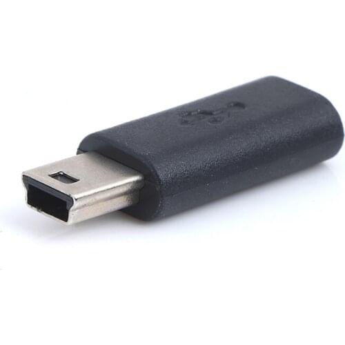 1Pc Adapter Input Micro USB+Output Mini USB Micro USB Female To Mini USB Male