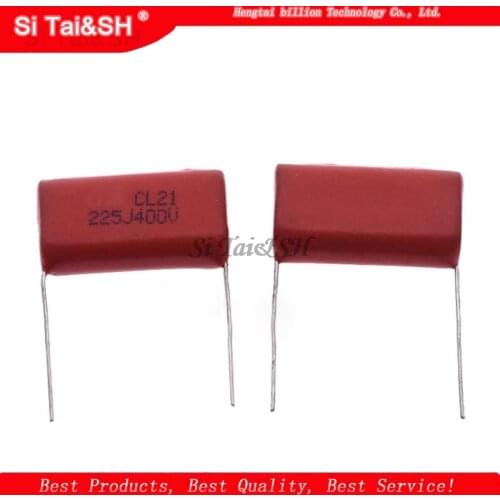 10PCS 400V225J 2.2UF Pitch 20M 225J400V 225 400V 2200PF CBB Polypropylene film capacitor