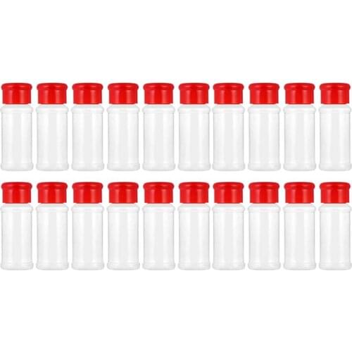 20Pcs Spice Salt Pepper Shakers Seasoning Powder Bottle Salt Storage Jar Kitchen Seasoning Box Container Kitchen Tools
