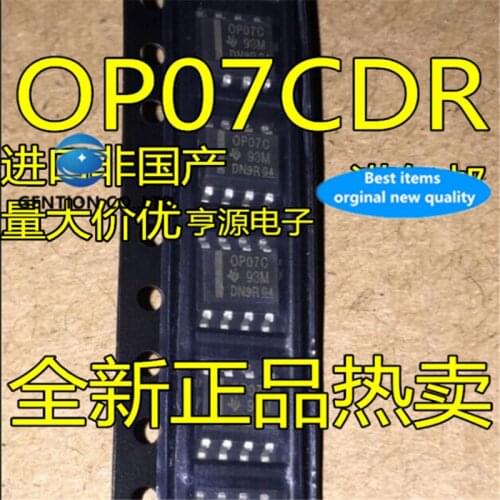 50Pcs OP07 OP07C OP07CDR SOP8 Operational amplifier low noise bipolar operational amplifier in stock 100% new and original