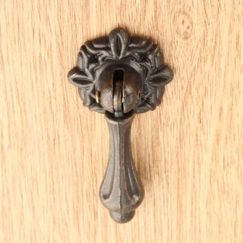\Antique Bronze Wooden Box Case Ring Knobs Furniture Handles Vintage Kitchen Cabinet Drawer Cupboard Pull Handles with Screw