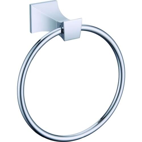 FREE SHIPPING chrome Square design towel ring