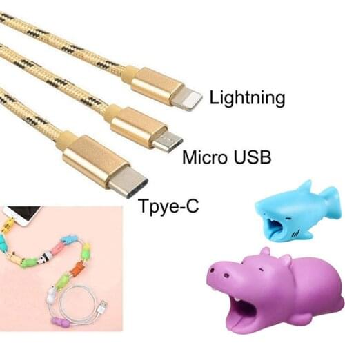 Free Shipping Cable Protector Silicone Animal Winder Wire Cord Organizer Cover For Iphone USB Charger Protectors Cable Cord