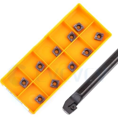 S08K S10K S12M S16Q SCZCR06 CNC Lathe Internal Turning Tool Holder +10Pcs CCMT0602 Carbide Blade High Performance Anti Corrosion