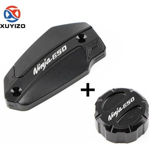 For Kawasaki NINJA 650 Ninja650 2016 2017 2018 2019 2020 2021 Motorcycle Aluumnium Front & Rear Brake Cap Fluid Reservoir cover