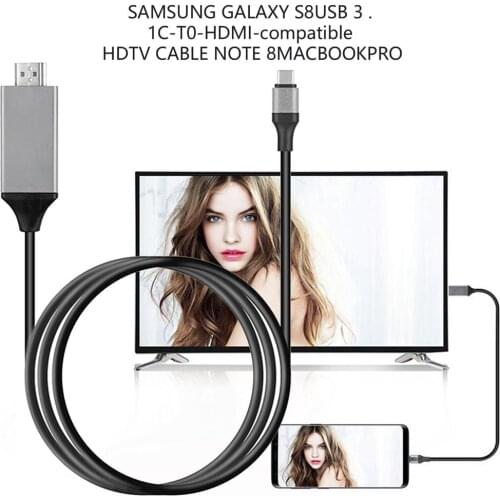For Samsung Galaxy Note 8 9 S10+ Plus Type-C USB-C To HDMI-Compatible HDTV 4K Extend Converter HDTV USB-C