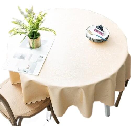 European Round Waterproof Table Cover Tea Coffee Tablecloth Home Kitchen Decor Oilproof Table Cloth For Hotel Wedding PartyLF924