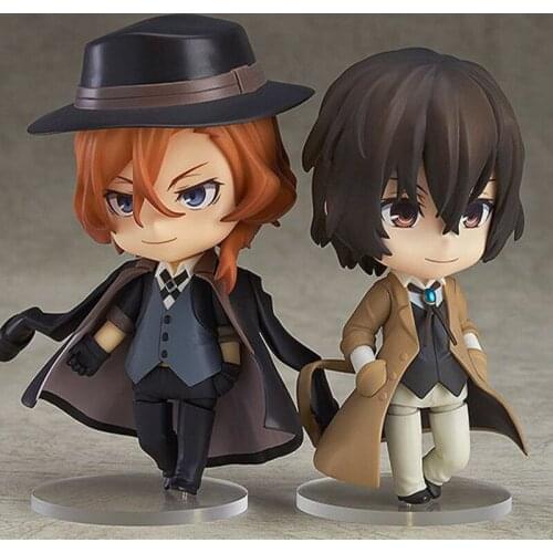 Bungo Stray Dogs Nakahara Chuya 676 Dazai Osamu 657 Cartoon Q Version Doll Action Figure Toy
