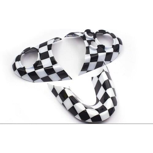 Check Union Jack UK Flag Car Interior Steering Wheel Trim Fit MINI Cooper F54 F55 F56 F60 Car Accessories x1