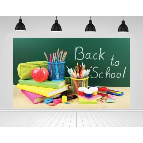 Scopiso Back To School Kid Portrait Pencil Stationary Blackboard Photozone Photophone Backdrop Backgrounds For Photo Studio