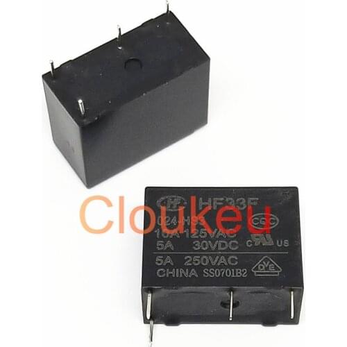HF33F-024-HS3 24V 5A Relay DIP4 JZC-33F-024-HS3