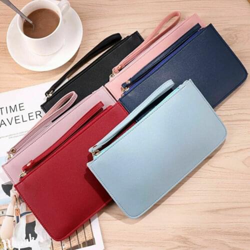 Hot Sale Women Lady Clutch PU Leather Wallet Case Purse Handbag Long Card Holder Phone Bags High quality