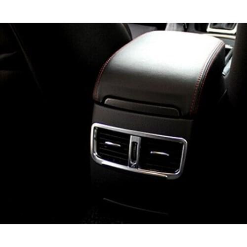 For Mazda 6 Atenza 2013-2015 ABS Chrome Rear Armrest Box Air Condition Vent Cover Matt Interior Mouldings Trim 1pcs