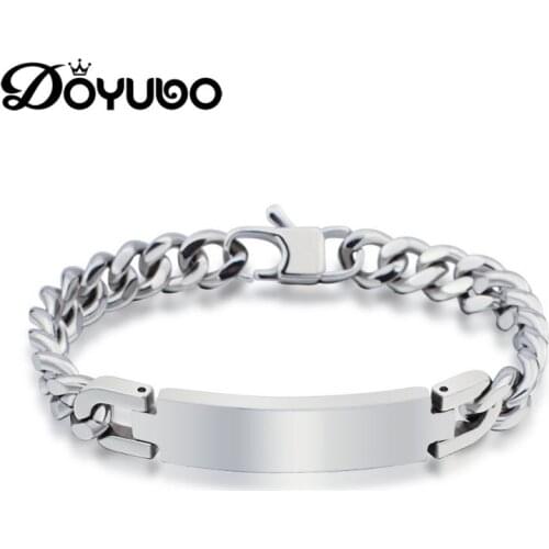 DOYUBO New Arrival Mens Titanium Steel Bracelets High Qaulity Male Stainless Steel Bangles & Bracelets Fashion Jewelry DD005