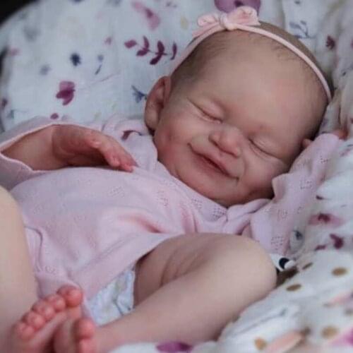 NPK 19Inch Popular Kit Cecilia with COA Reborn Vinyl Doll kit Lifelike Soft Fresh Color Soft Touch Unfinished Doll