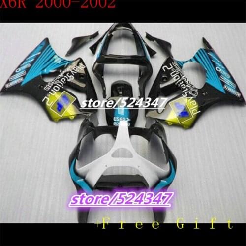 Selling motorcycles from repsol For kawasaki NINJA NINJA ZX6R 01 00 02 black and green body fairing