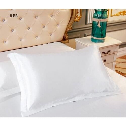 Silk satin Pillowcase No zipper solid color Pillow Cover High-end cover pillow 48x74cm bedding pillow case cover