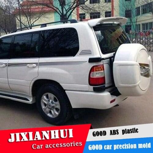 For Land Cruiser FJ90 Spoiler 2002-2005 Toyota Land Cruiser FJ100 Spoiler ABS plastic Material Car Rear Wing Color Rear Spoiler