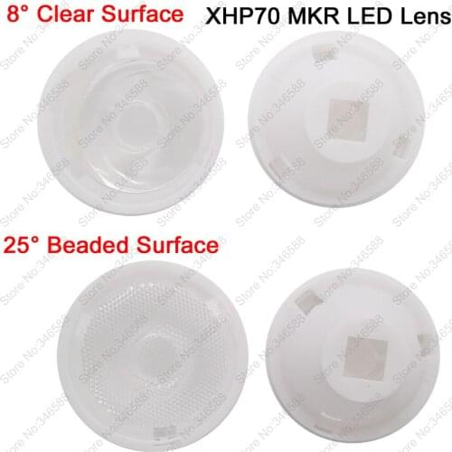 10pcsCree XHP70 MKR LED Lens Reflector Optical Grade PMMA LED Lens 32.5mm 25 Degree Beaded Surface or 8 Degree Clear Surface