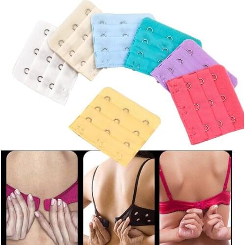 2Pcs 3Button Back Bra Extender Clip Belt Extension Bra Strapless Extensions Womens Underwear Expander Bra Hook Botton Intimates