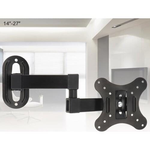 Universal 10KG 15 Degrees Adjustable TV Wall Mount Bracket Flat Panel TV Frame for 14 - 27 Inch LCD LED Monitor Flat Pan