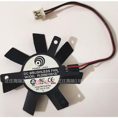 PLD05010S12HH graphics card fan blade diameter 45mm hole pitch 32mm 125010VX-A 12V